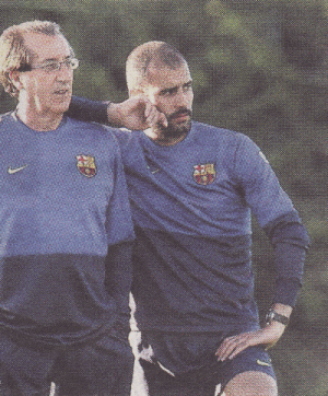 Paco Seirul-lo con Pep Guardiola - FC Barcelona 2011 - www.entrenamientodeportivo.org