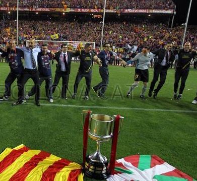 Seirullo y Pep Guardiola - Final Copa del Rei Ftbol 2012