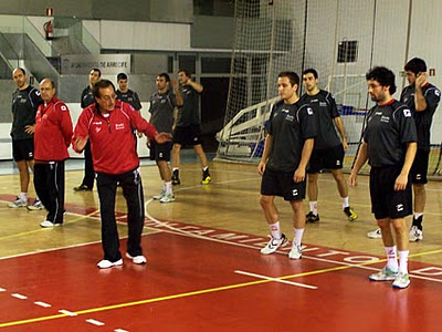 Seirullo con Seleccin Espaola de Balonmano - Europeo 2012 - www.entrenamientodeportivo.org